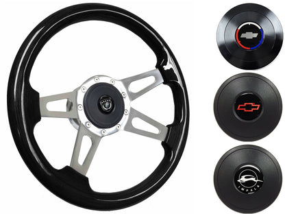 1969-85 Impala Steering Wheel Kit | Black Ash Wood | ST3079