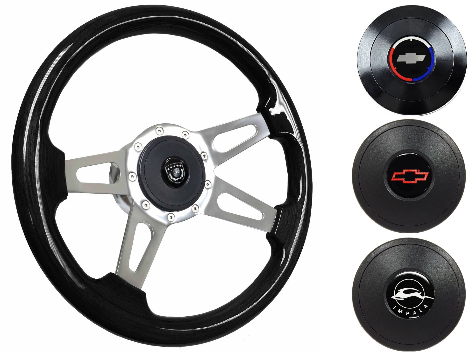 1955-68 Impala Steering Wheel Kit | Black Ash Wood | ST3079