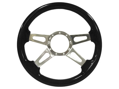 1964.5 Ford Mustang Steering Wheel Kit | Black Ash Wood