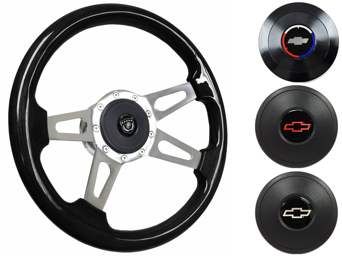 1969-75 Corvette Steering Wheel Kit | Black Ash Wood | ST3079