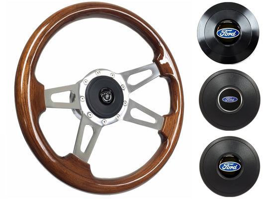 1959-62 Ford Galaxie Steering Wheel Kit | Walnut Wood | ST3080