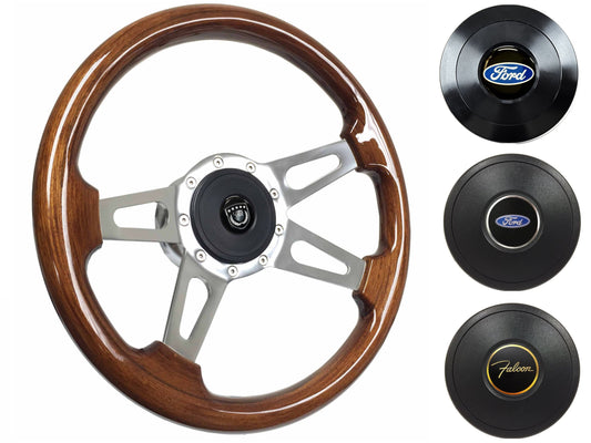 1965-69 Ford Falcon Steering Wheel Kit | Walnut Wood | ST3080