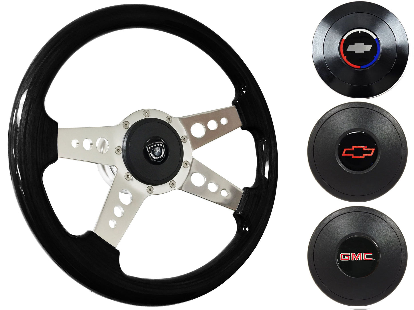 1960-73 Chevy Truck, GMC Steering Wheel Kit | Black Ash Wood | ST3081