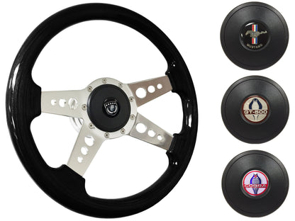 1964.5 Ford Mustang Steering Wheel Kit | Black Ash Wood