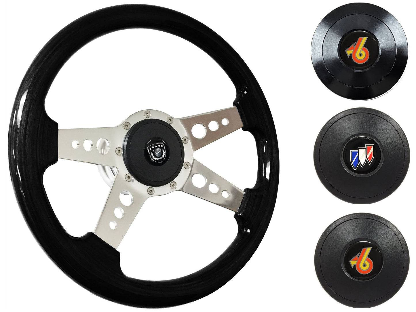 1969-89 Buick Steering Wheel Kit | Black Ash Wood | ST3081