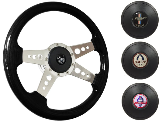 1979-82 Ford Mustang Steering Wheel Kit | Black Ash Wood | ST3081