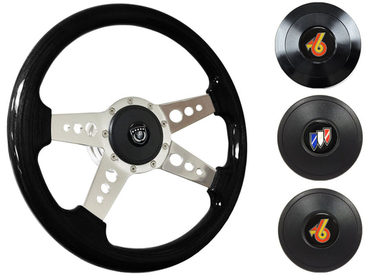 1969-89 Buick Telescopic Steering Wheel Kit | Black Ash Wood | ST3081