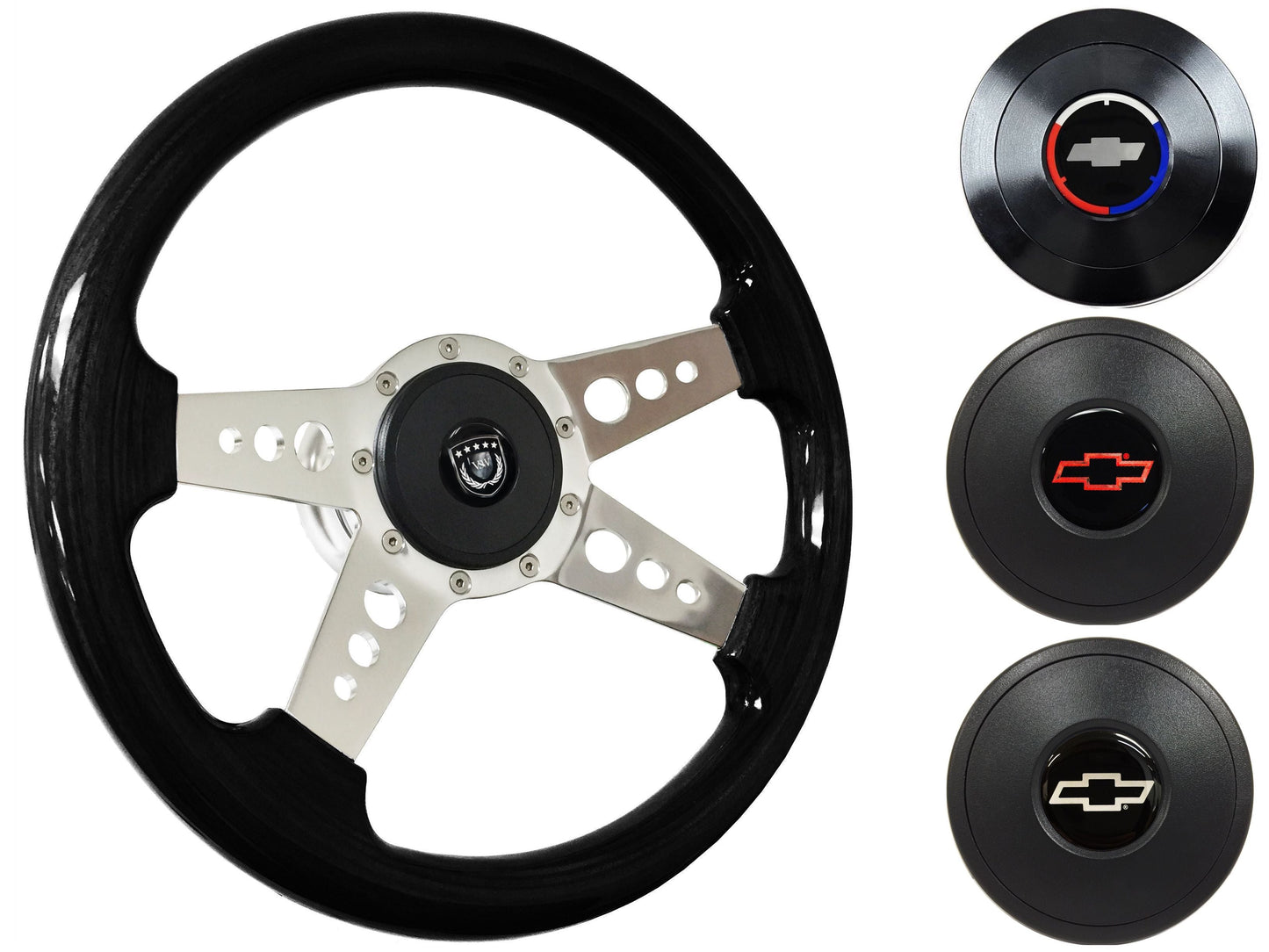 1969-75 Corvette Steering Wheel Kit | Black Ash Wood | ST3081