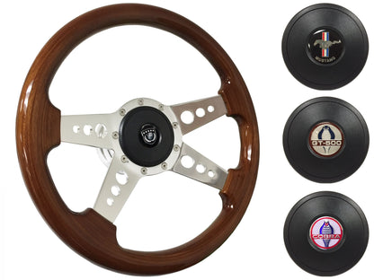 1979-82 Ford Mustang Steering Wheel Kit | Mahogany Wood | ST3082