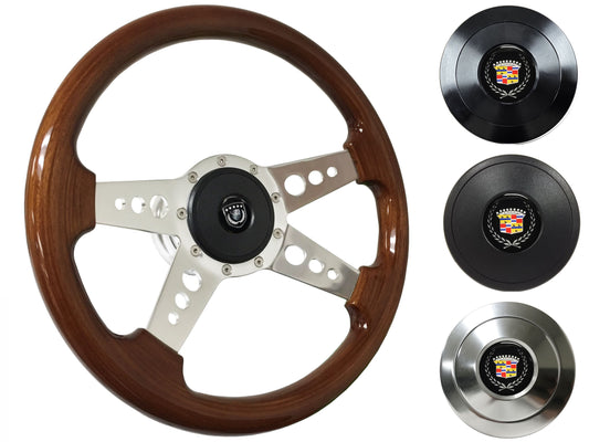 1969-89 Cadillac Steering Wheel Kit | Mahogany Wood | ST3082