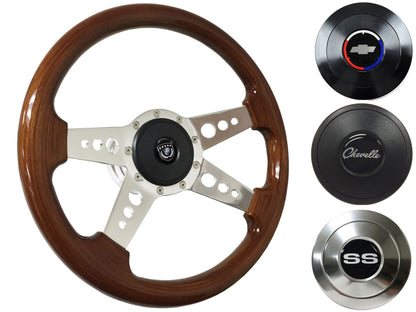 1967-68 Chevelle Steering Wheel Kit | Mahogany Wood | ST3082