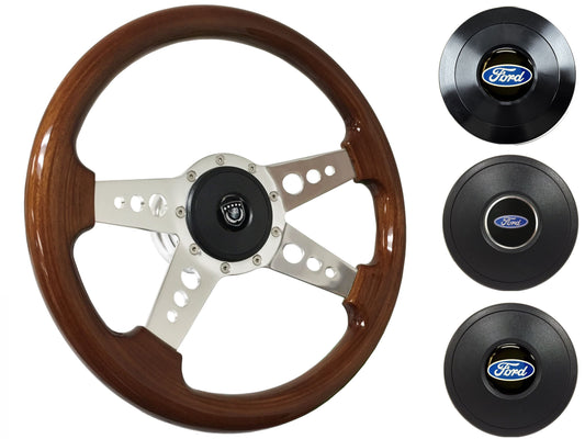 1961-65 Ford Truck Steering Wheel Kit | Mahogany Wood | ST3082