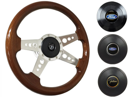 1970 Ford Falcon Steering Wheel Kit | Mahogany Wood | ST3082