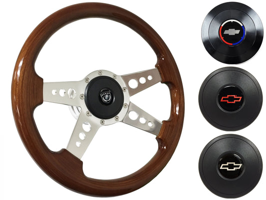 1990-2005 Corvette Steering Wheel Kit | Mahogany Wood | ST3082