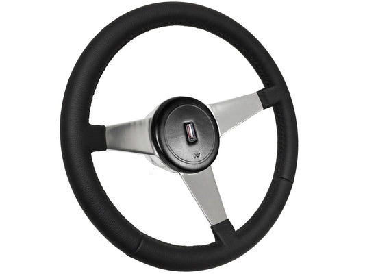 1982-89 Camaro Steering Wheel Kit | Black Leather | OE Horn Button