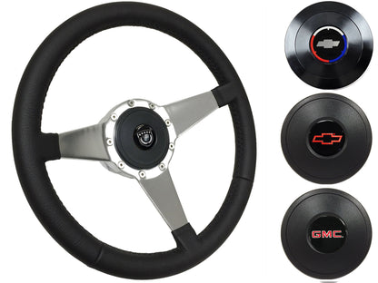 1960-73 Chevy Truck, GMC Steering Wheel Kit | Black Leather | ST3087