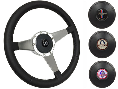 1965-67 Ford Mustang Steering Wheel Kit | Black Leather