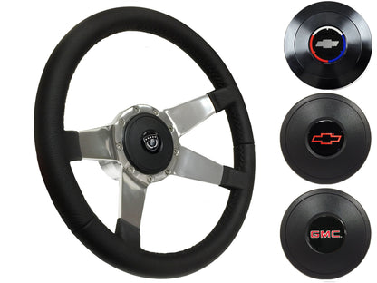 1960-73 Chevy Truck, GMC Steering Wheel Kit | Black Leather | ST3088