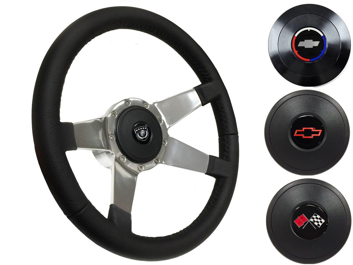 1970-88 Monte Carlo Steering Wheel Kit | Black Leather | ST3088