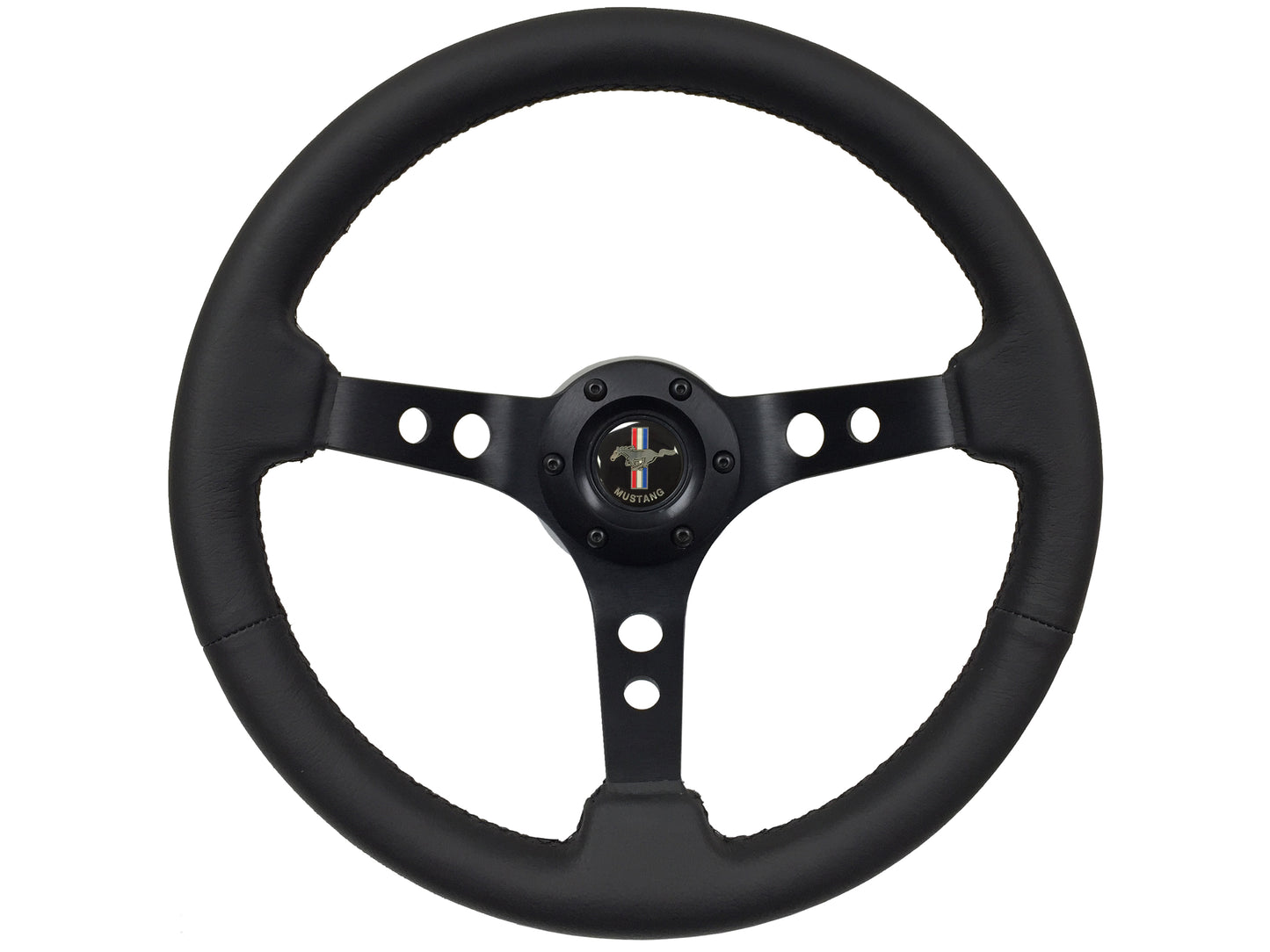 1964.5 Ford Mustang Steering Wheel Kit | Black Leather