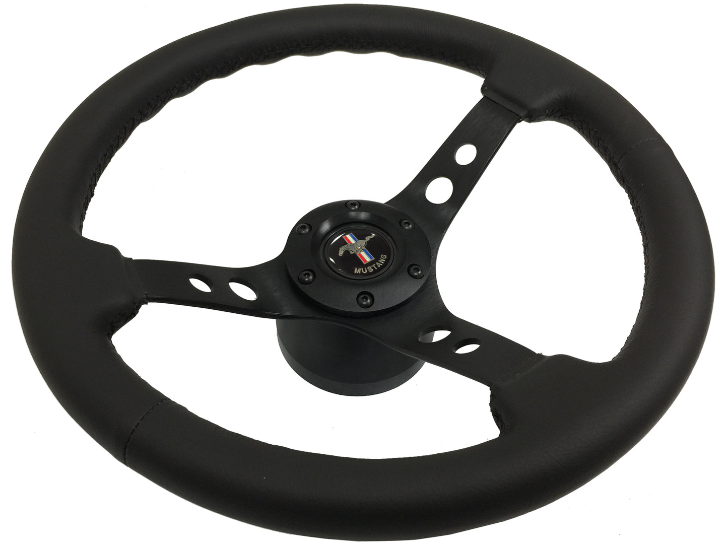 1964.5 Ford Mustang Steering Wheel Kit | Black Leather