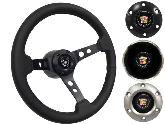 1969-89 Cadillac Steering Wheel Kit | Black Leather | ST3094BLK