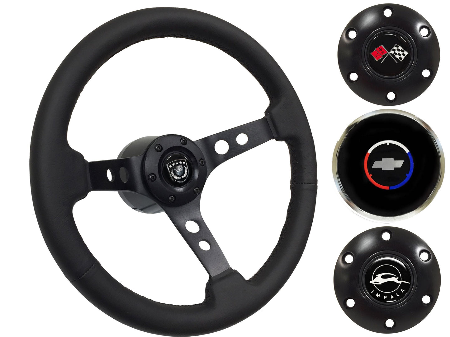 1969-85 Impala Steering Wheel Kit | Black Leather | ST3094BLK