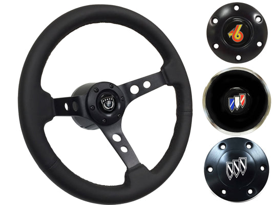 1967-68 Buick Steering Wheel Kit | Black Leather | ST3094BLK