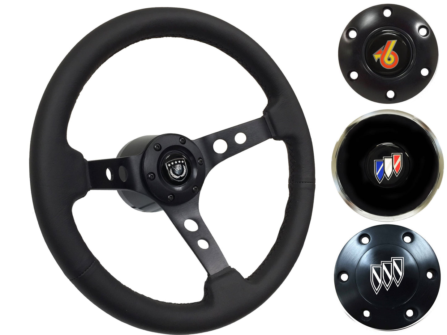 1969-89 Buick Steering Wheel Kit | Black Leather | ST3094BLK