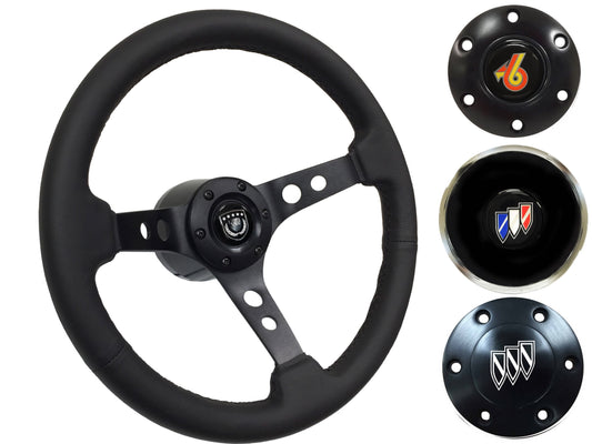 1969-89 Buick Telescopic Steering Wheel Kit | Black Leather | ST3094BLK