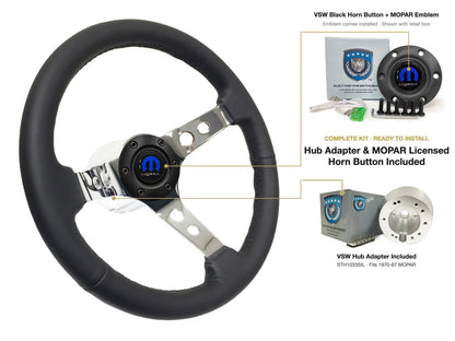 ST3095BLK steering wheel kit - Black horn button, MOPAR emblem