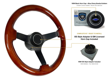 ST3127 OE-style kit (black hub) - OE Black Cap, Blue Chevy Bowtie emblem