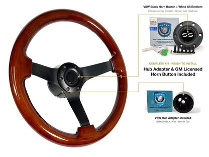 ST3127 kit (black hub) - Black button, White SS emblem