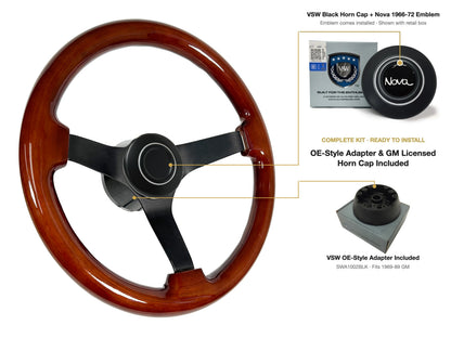 ST3127 OE-style kit (black hub) - OE Black Cap, Nova 1966-72 emblem