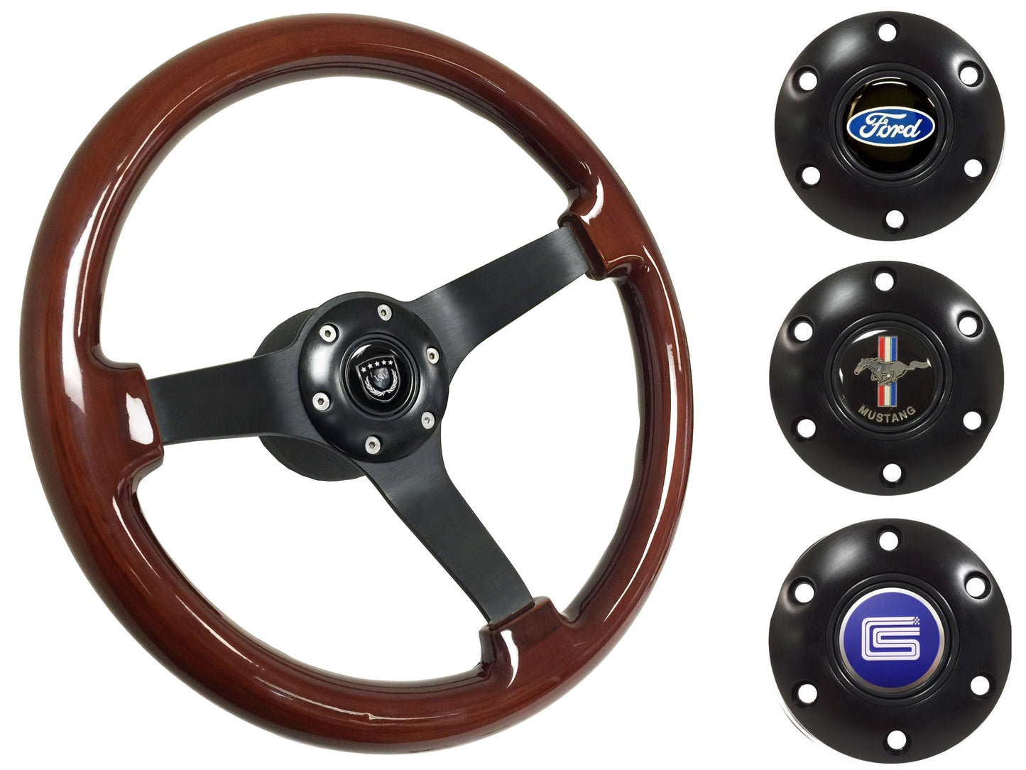 1984-04 Ford Mustang Steering Wheel Kit | Mahogany Wood |  ST3127