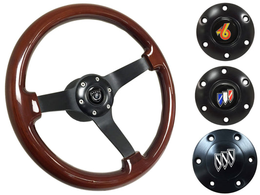 1969-89 Buick Telescopic Steering Wheel Kit | Mahogany Wood |  ST3127