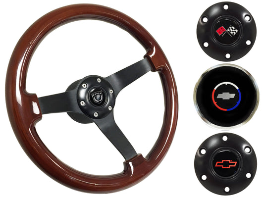 1984-89 Corvette Steering Wheel Kit | Mahogany Wood |  ST3127