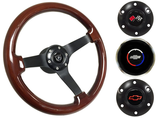 1969-75 Corvette Steering Wheel Kit | Mahogany Wood |  ST3127