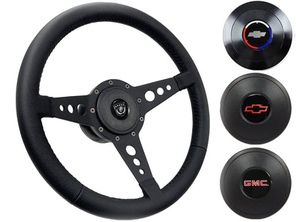 1960-73 Chevy Truck, GMC Steering Wheel Kit | Black Leather | ST3156