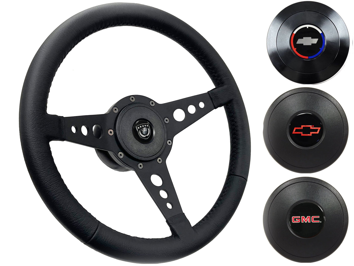 1974-94 Chevy Truck, GMC Steering Wheel Kit | Black Leather | ST3156