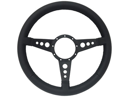 1982-89 Camaro Steering Wheel Kit | Black Leather | OE Horn Button