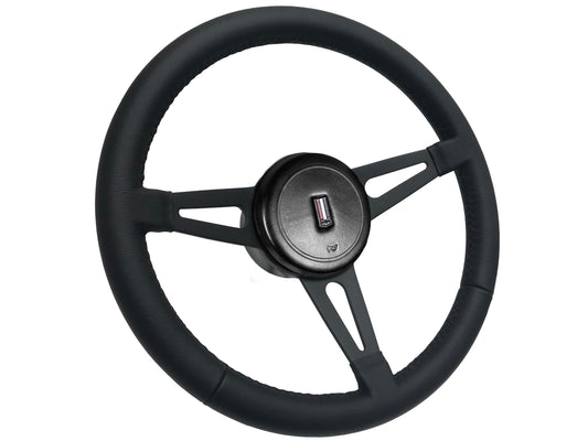 1982-89 Camaro Steering Wheel Kit | Black Leather | OE Horn Button