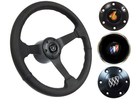 1967-68 Buick Steering Wheel Kit | Black Leather | ST3160BLK