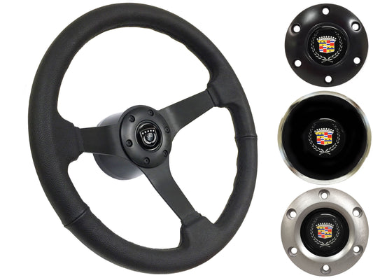 1969-89 Cadillac Steering Wheel Kit | Black Leather | ST3160BLK