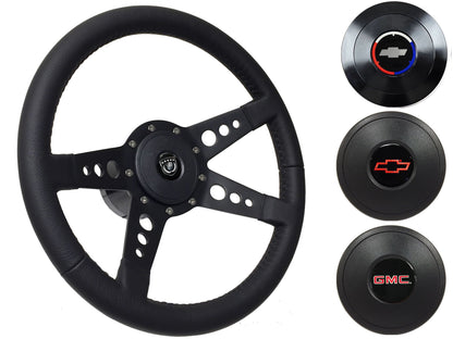 1960-73 Chevy Truck, GMC Steering Wheel Kit | Black Leather | ST3171