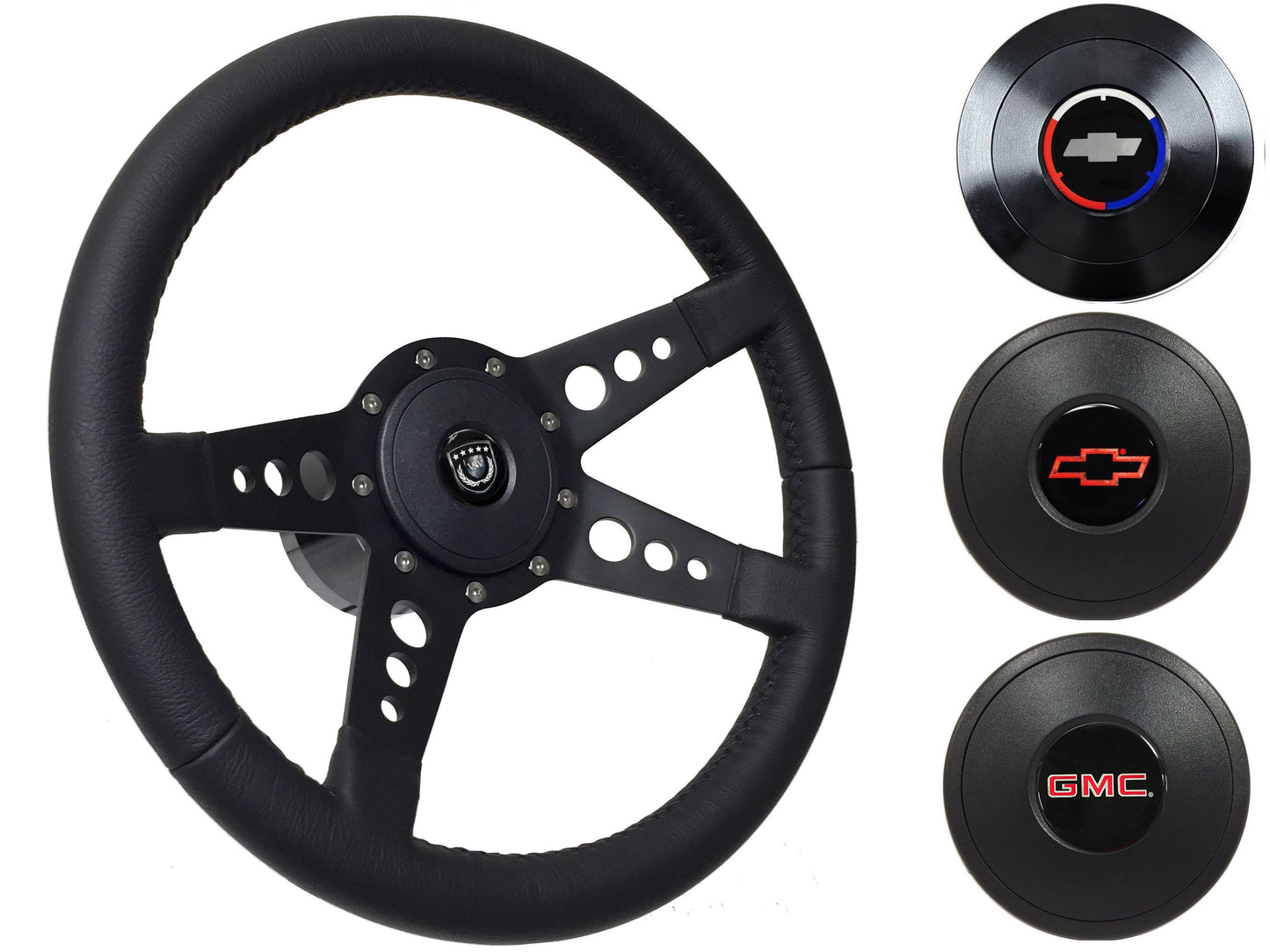 1974-94 Chevy Truck, GMC Steering Wheel Kit | Black Leather | ST3171