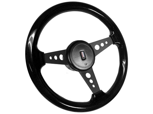 1982-89 Camaro Steering Wheel Kit | Black Wood | OE Horn Button