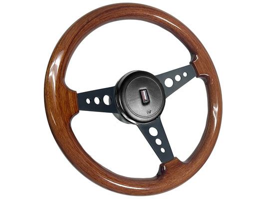 1982-89 Camaro Steering Wheel Kit | Walnut Wood | OE Horn Button