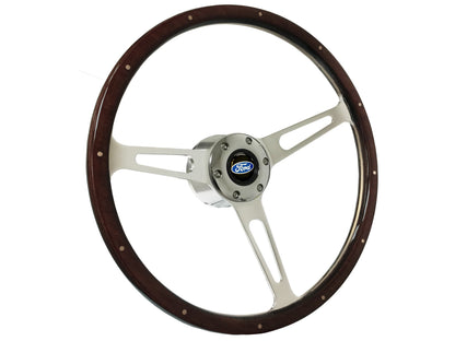 1964.5 Ford Mustang Steering Wheel Kit | Deluxe Espresso Wood