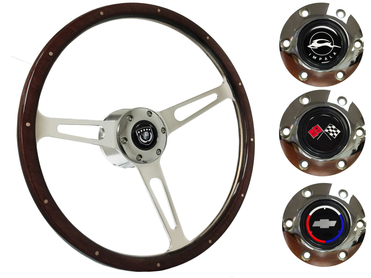 1969-85 Impala Steering Wheel Kit | Deluxe Espresso Wood | ST3553A